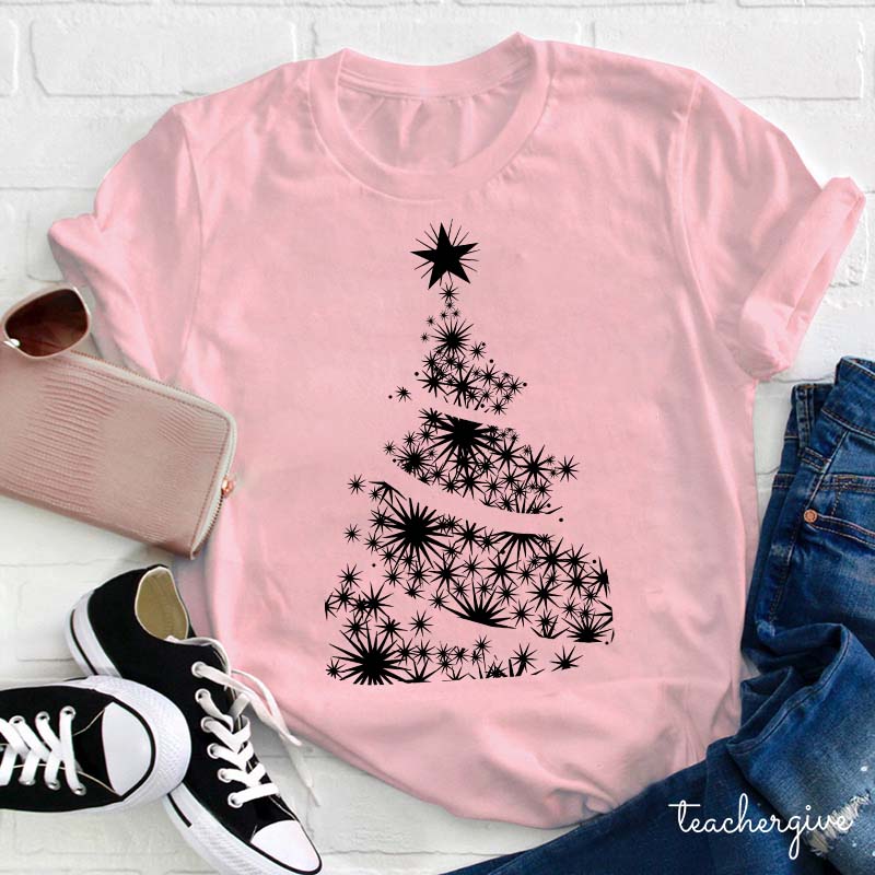 Shining Stars Christmas Tree Teacher T-Shirt