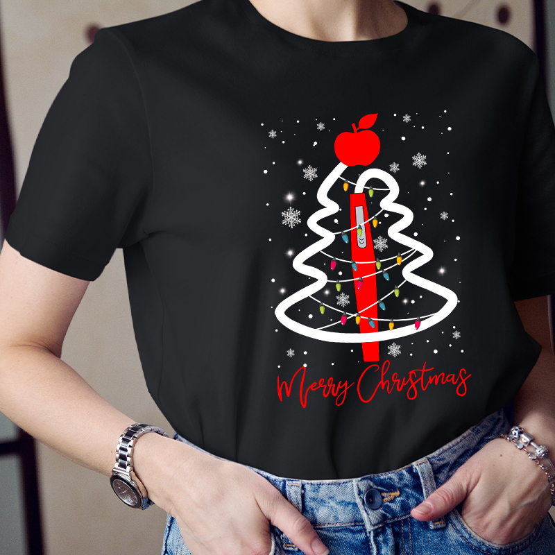 Merry Christmas Have A Nice Day Teacher T-Shirt