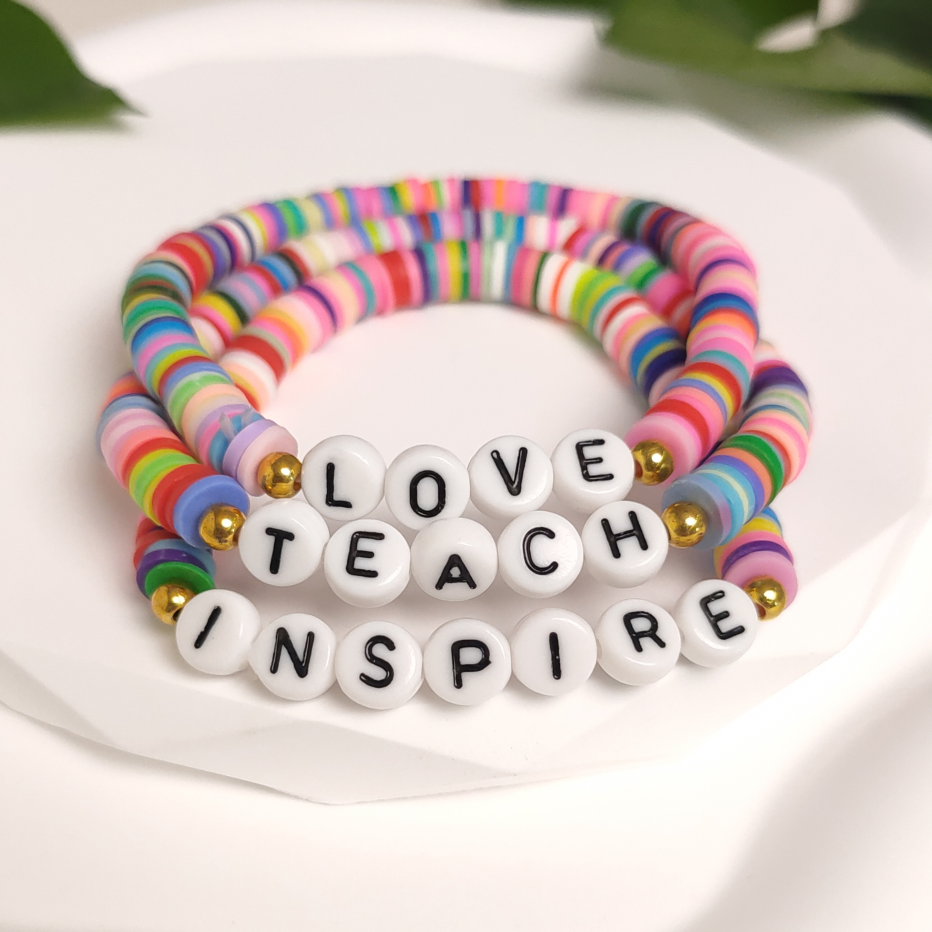 Love Teach Inspire  Bracelet