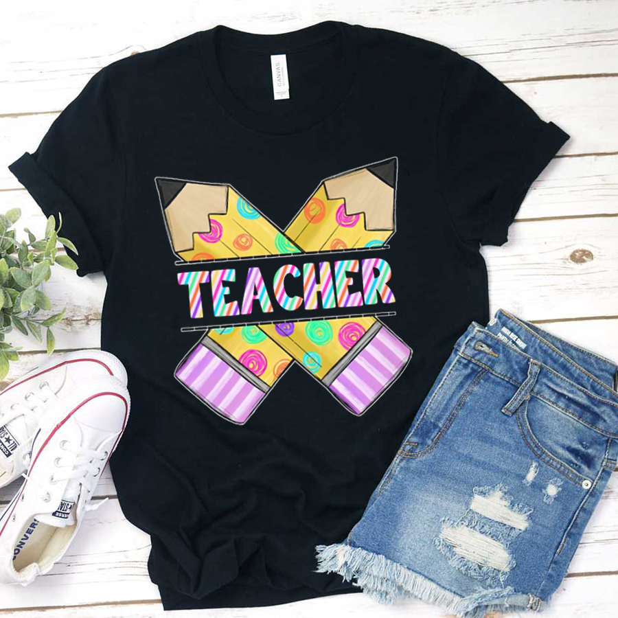 Teacher Colorful Pencils  T-Shirt