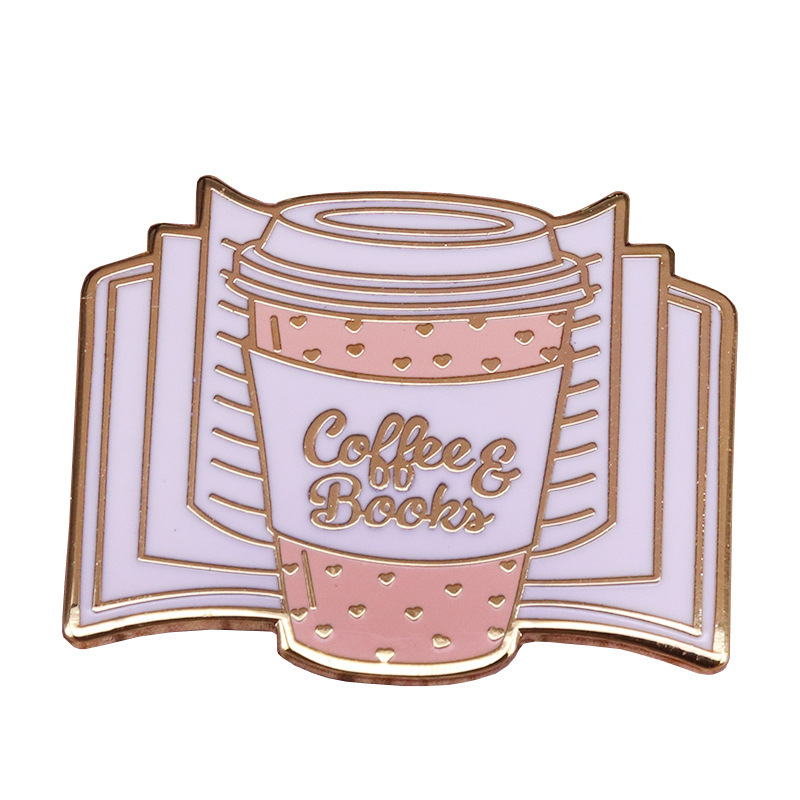 Pink Coffee Book Pin