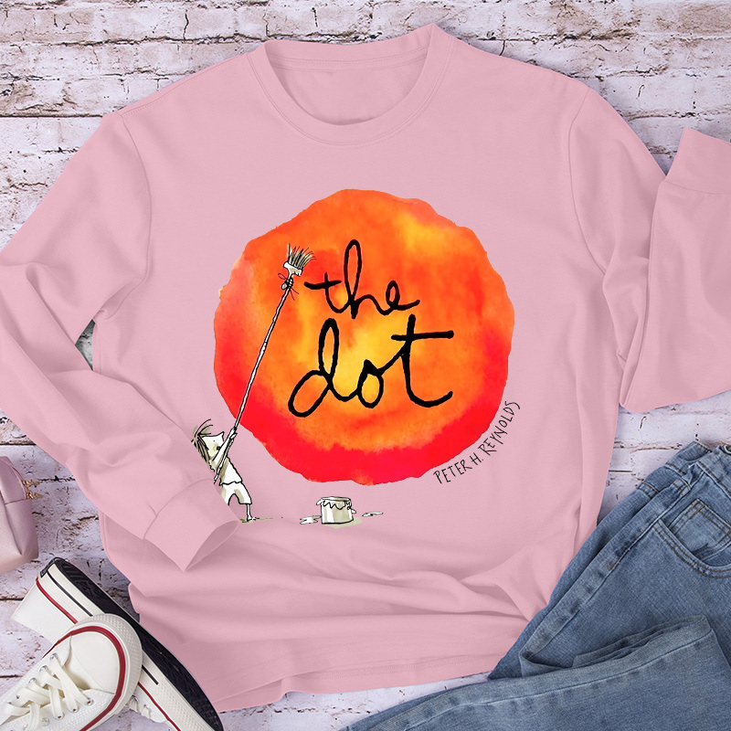 Draw A Dot Teacher Long Sleeve T-Shirt
