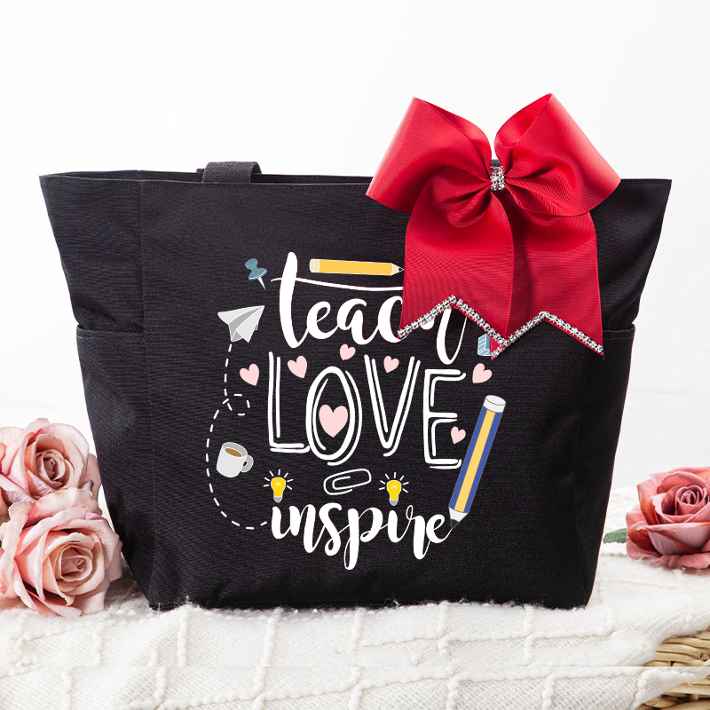 Teacher Love Inspire Classic Large Tote Bag