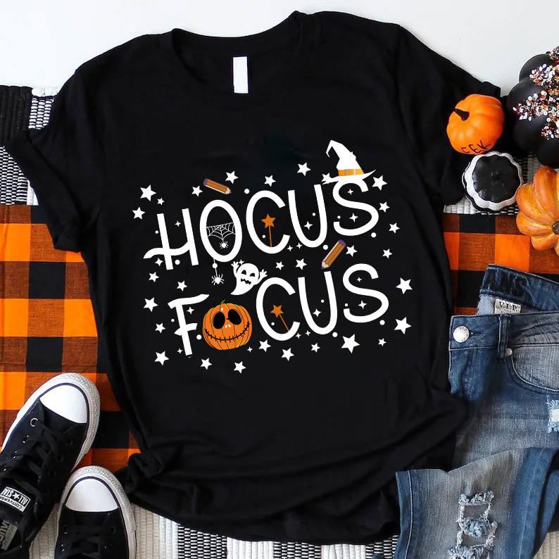 Hocus Focus Stars Everywhere Teacher T-Shirt