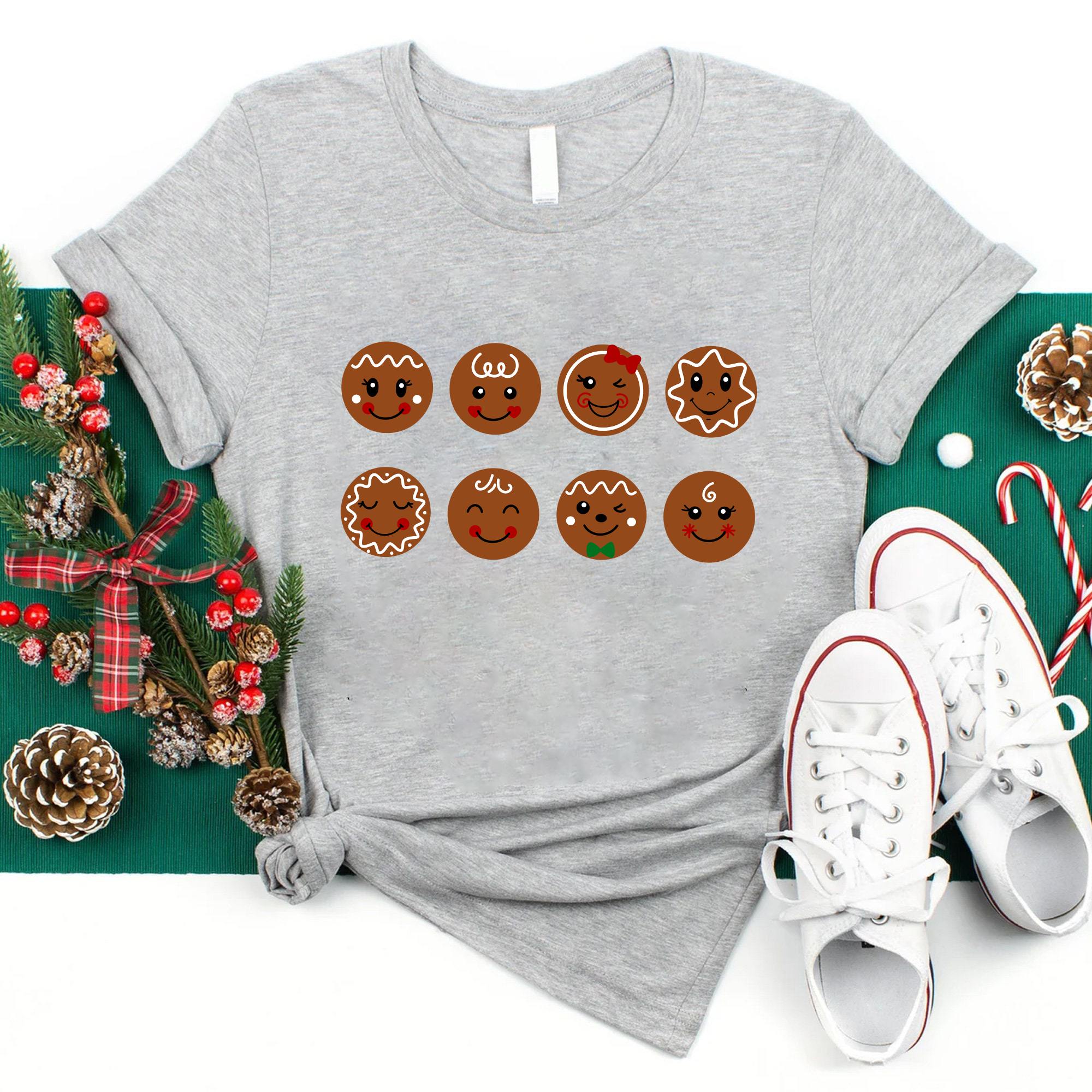 Gingerbread Face Teacher T-Shirt