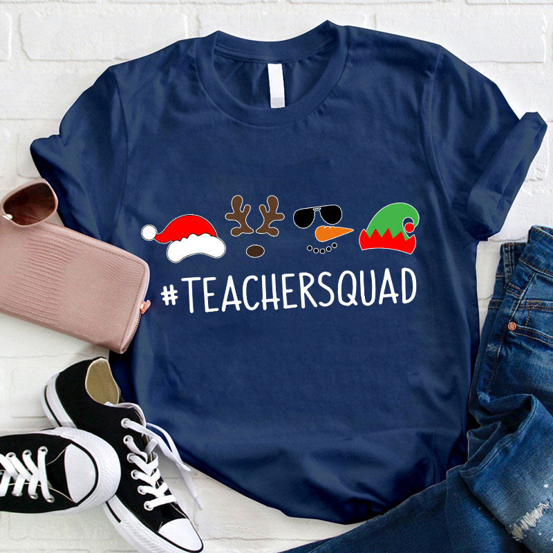 Christmas Vibes Teachersquad Teacher T-Shirt