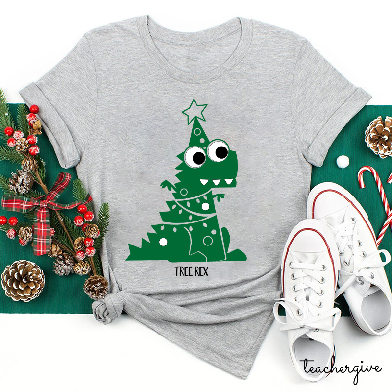 Tree Rex Christmas Teacher T-Shirt