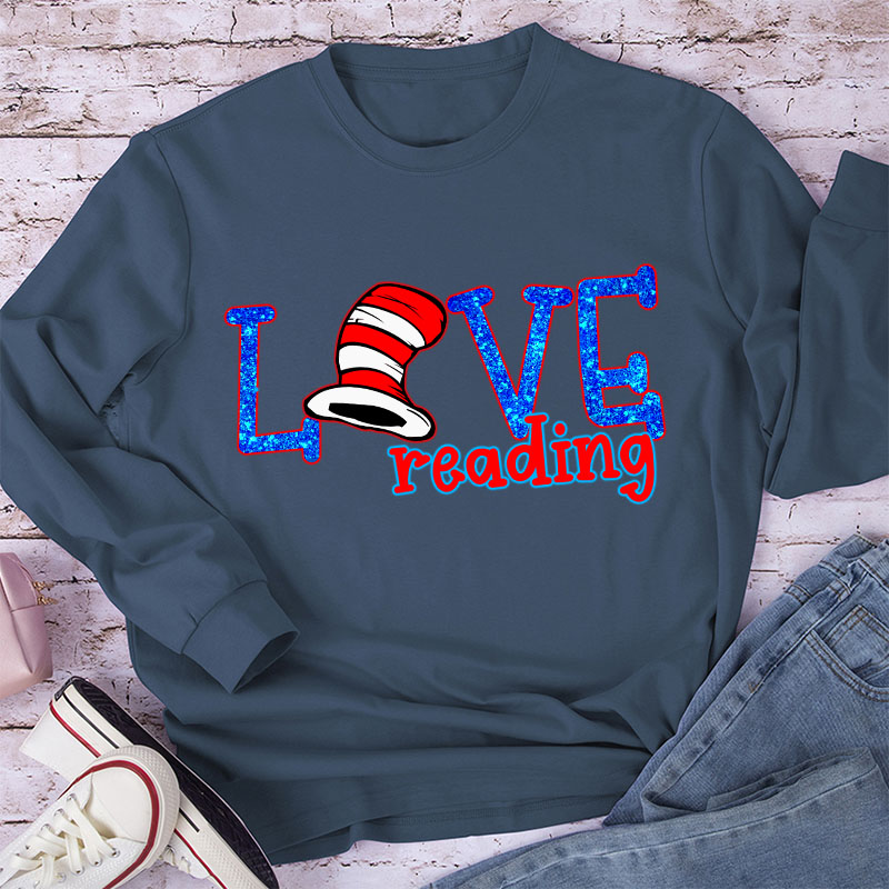 Love Reading Red Hat Long Sleeve T-Shirt