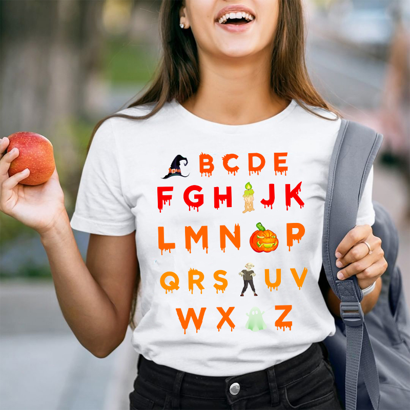 Halloween Alphabet T-Shirt