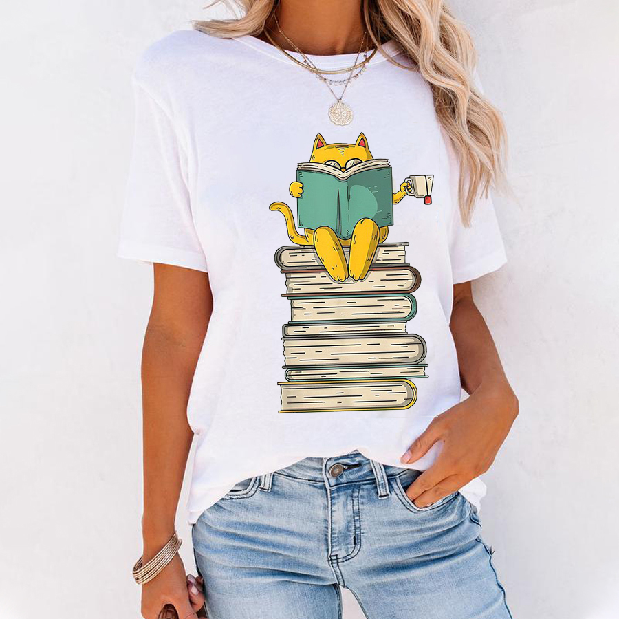 Reading Cat T-Shirt