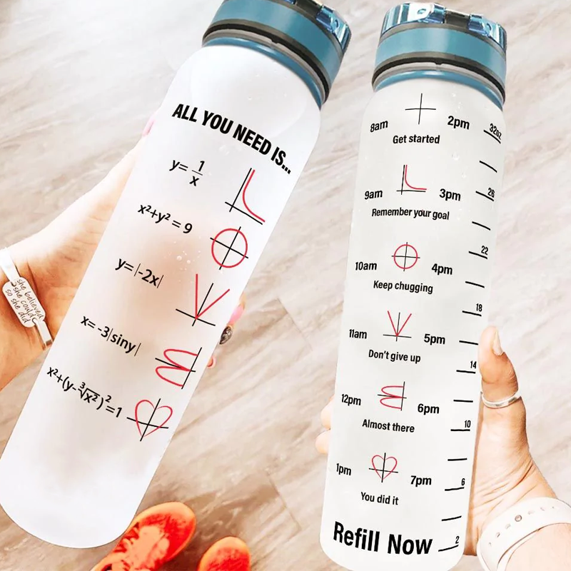 All You Need Is Love Water Tracker Bottle