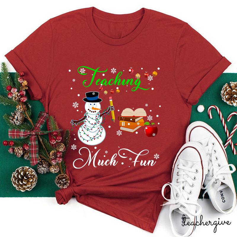 Personalized Teaching Is Snow Much Fun Teacher T-Shirt
