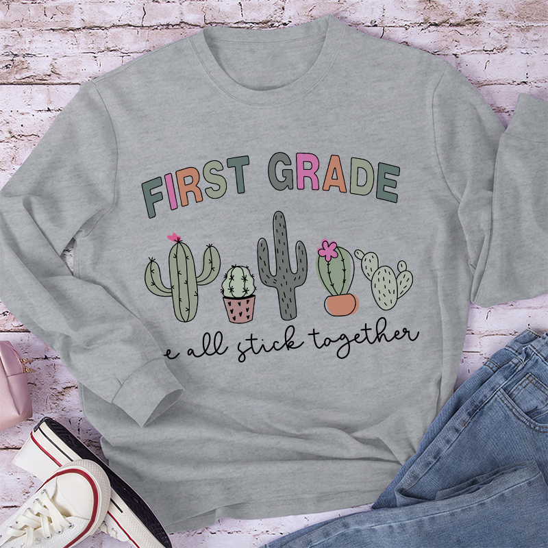 Personalized We All Stick Together Long Sleeve T-Shirt