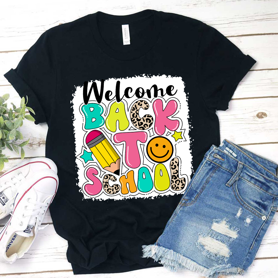 Square Welcome Back To School Smile T-Shirt