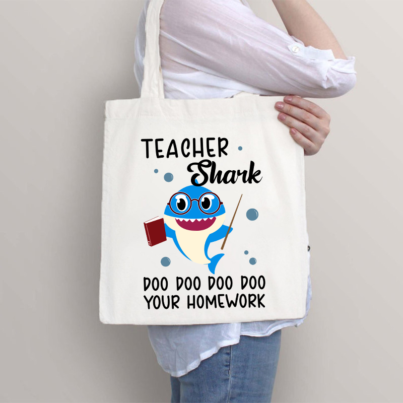 Teacher Shark Do Your Homework Tote Bag