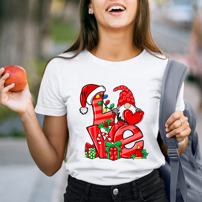 Gnomes' Loving Heart Teacher T-Shirt