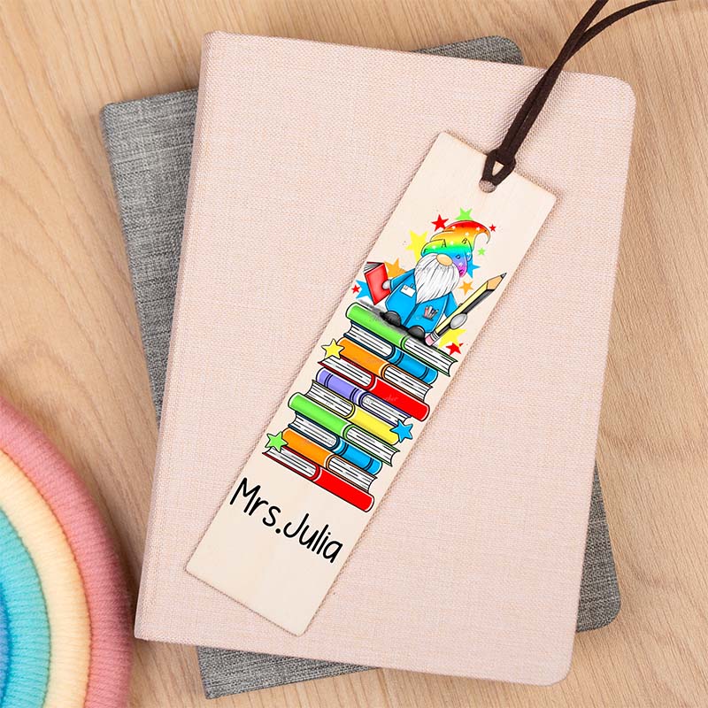 Personalized Cute Tiny Human And Books Bookmark