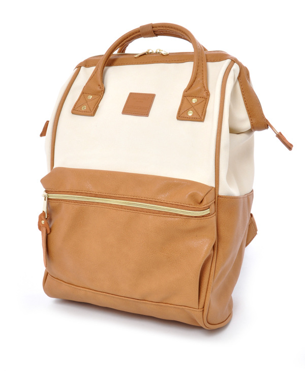  Customer reviews: Anello Synthetic Leather Backpack Large  AT-B1211 (Ivory x Pink)