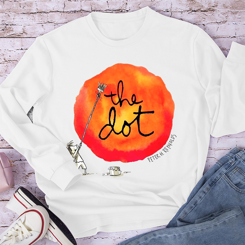 Draw A Dot Teacher Long Sleeve T-Shirt