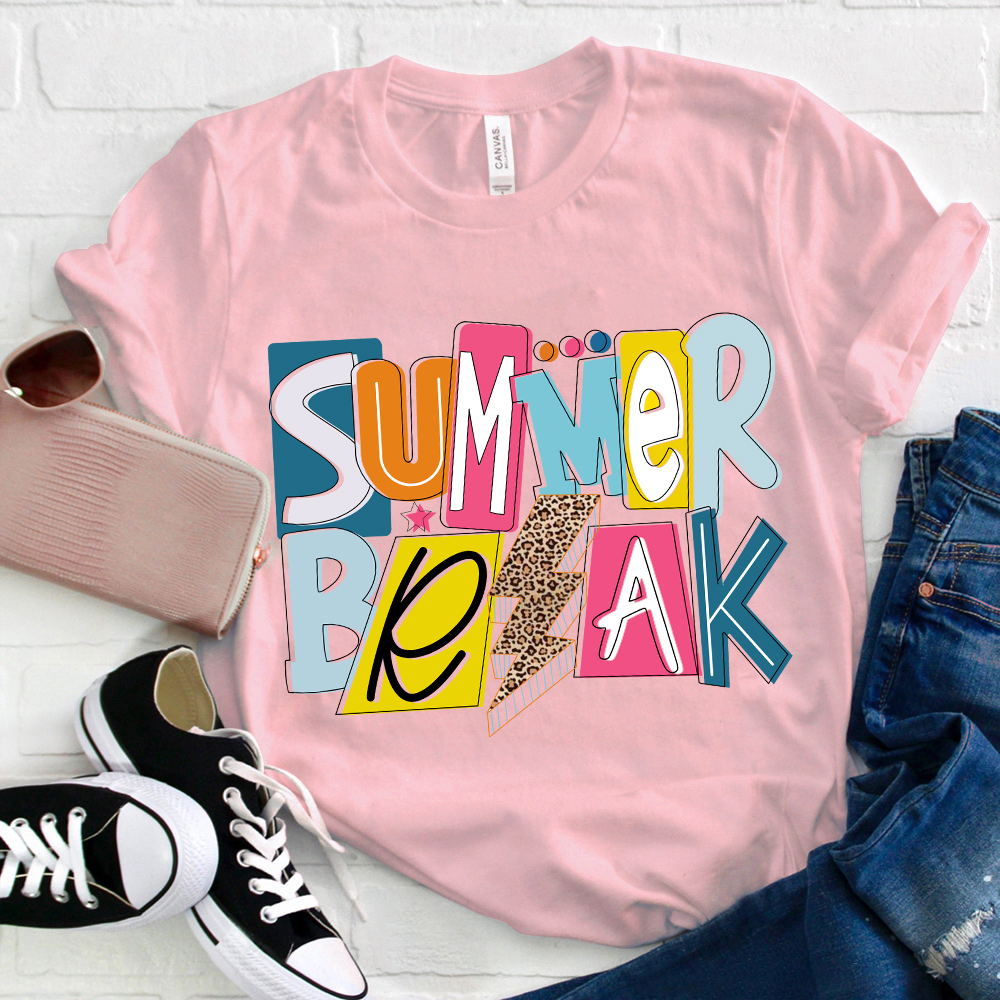 Summer Break Letter T-Shirt