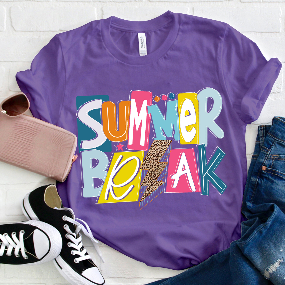 Summer Break Letter T-Shirt