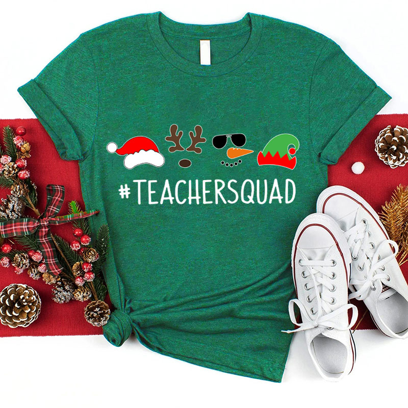 Christmas Vibes Teachersquad Teacher T-Shirt