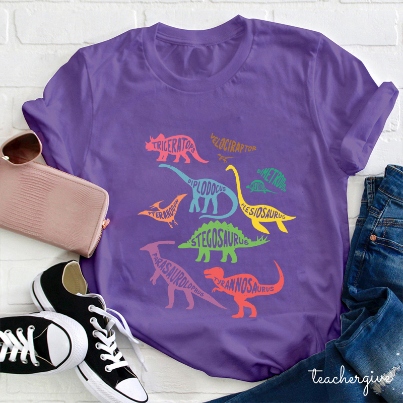 Meet Dinosaurs With Me Teacher T-Shirt