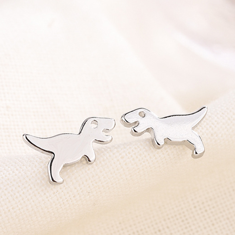 Cute Tiny Dinosaurs Metal Earrings