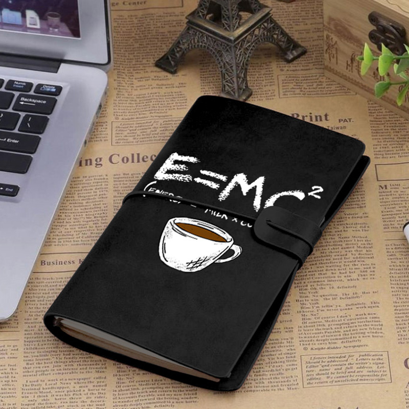 Energy=Milk+Coffee Faux Leather Notebook
