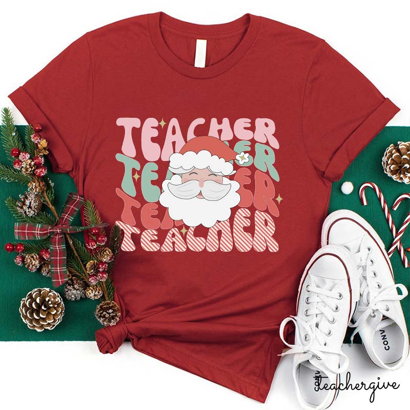 Happy Santa Teacher Teacher T-Shirt