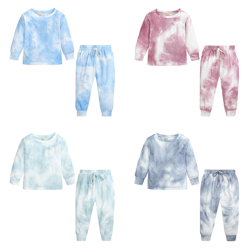 Tie-dye Print Kids Sports Suit Two-Piece Set