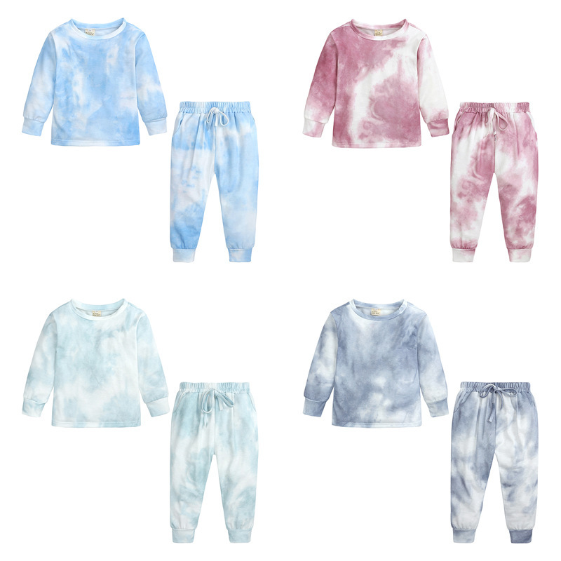 Tie-dye Print Kids Sports Suit Two-Piece Set