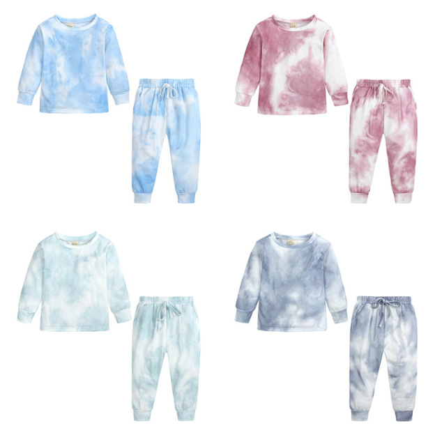 Tie-dye Print Kids Sports Suit Two-Piece Set
