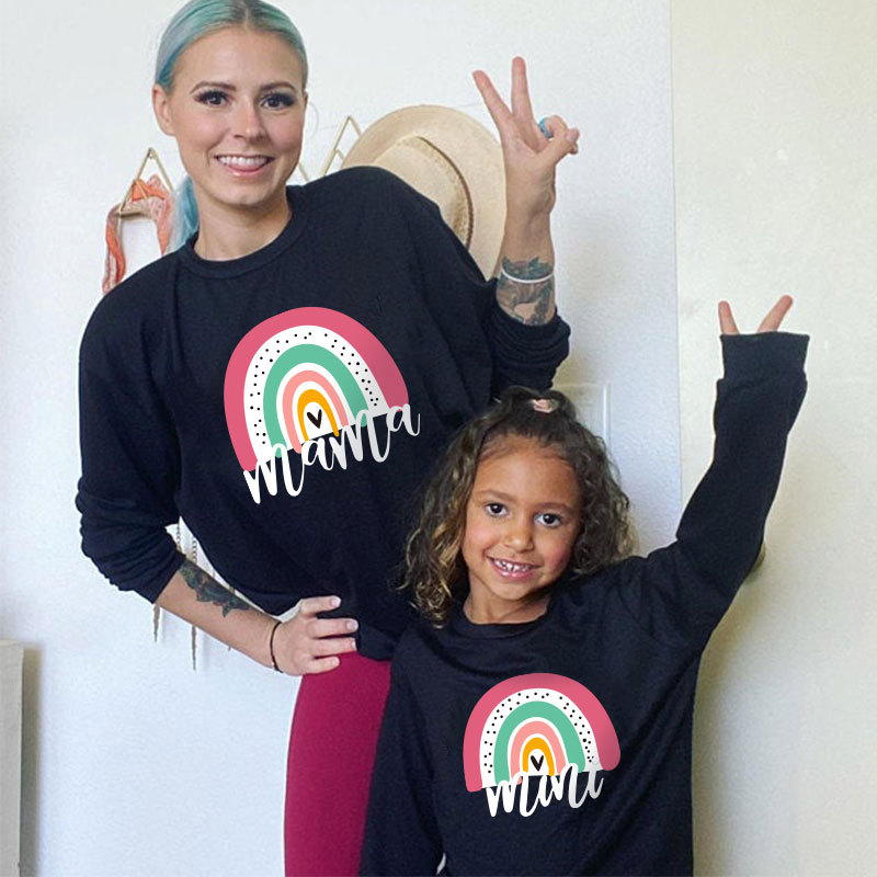 Mama Mini Rainbow Matching Sweatshirt
