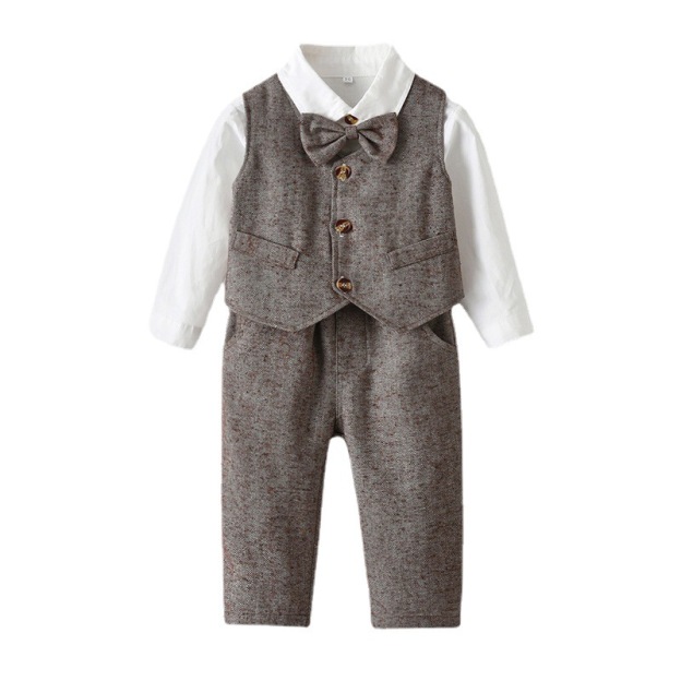  Three-piece Suit For Kids British Waistcoat Gentleman Suit