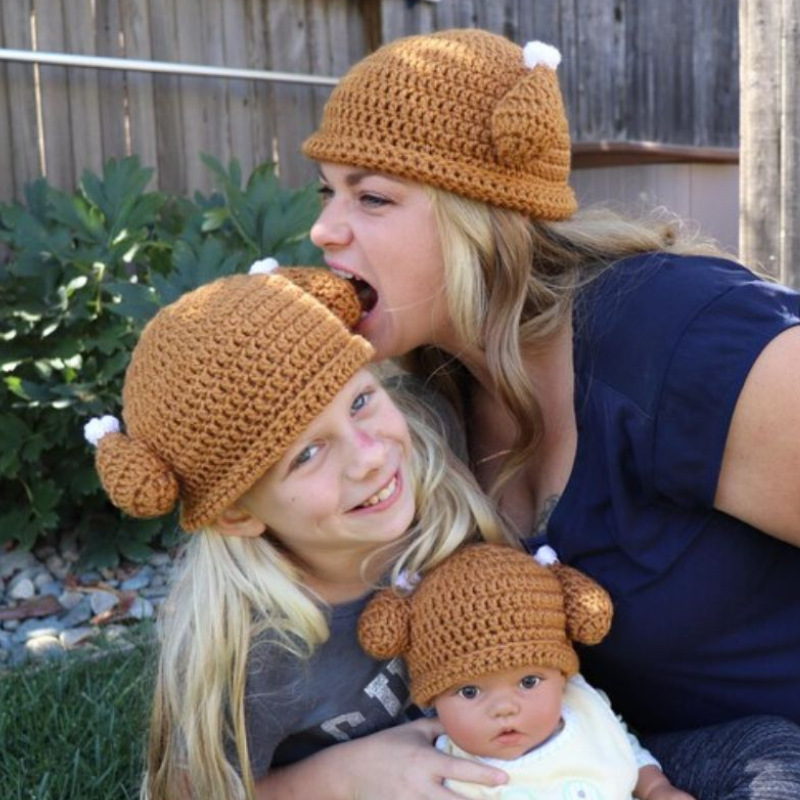 Hand-crocheted Parent-Child Chicken Drumstick Hat
