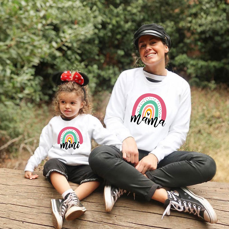 Mama Mini Rainbow Matching Sweatshirt