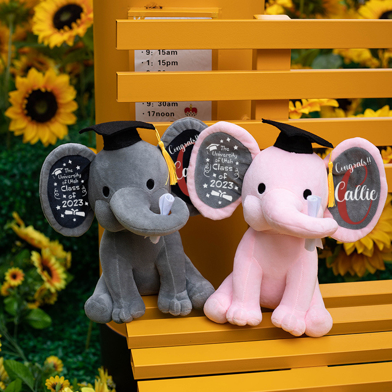 Personalized Graduation Keepsake Elephant