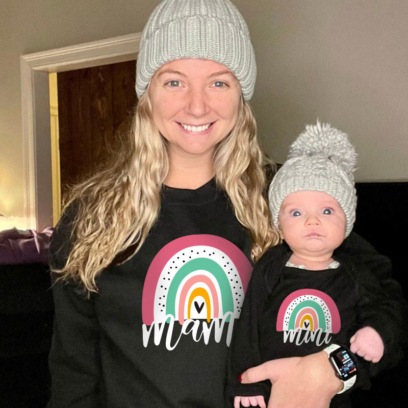 Mama Mini Rainbow Matching Sweatshirt