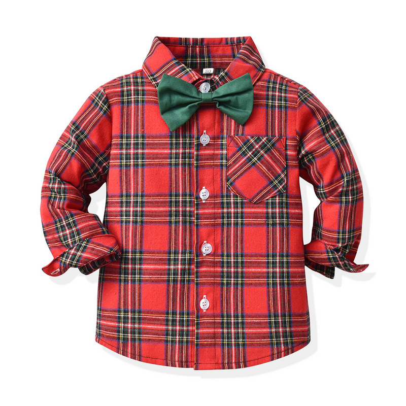 Plaid Shirt Overalls Suit