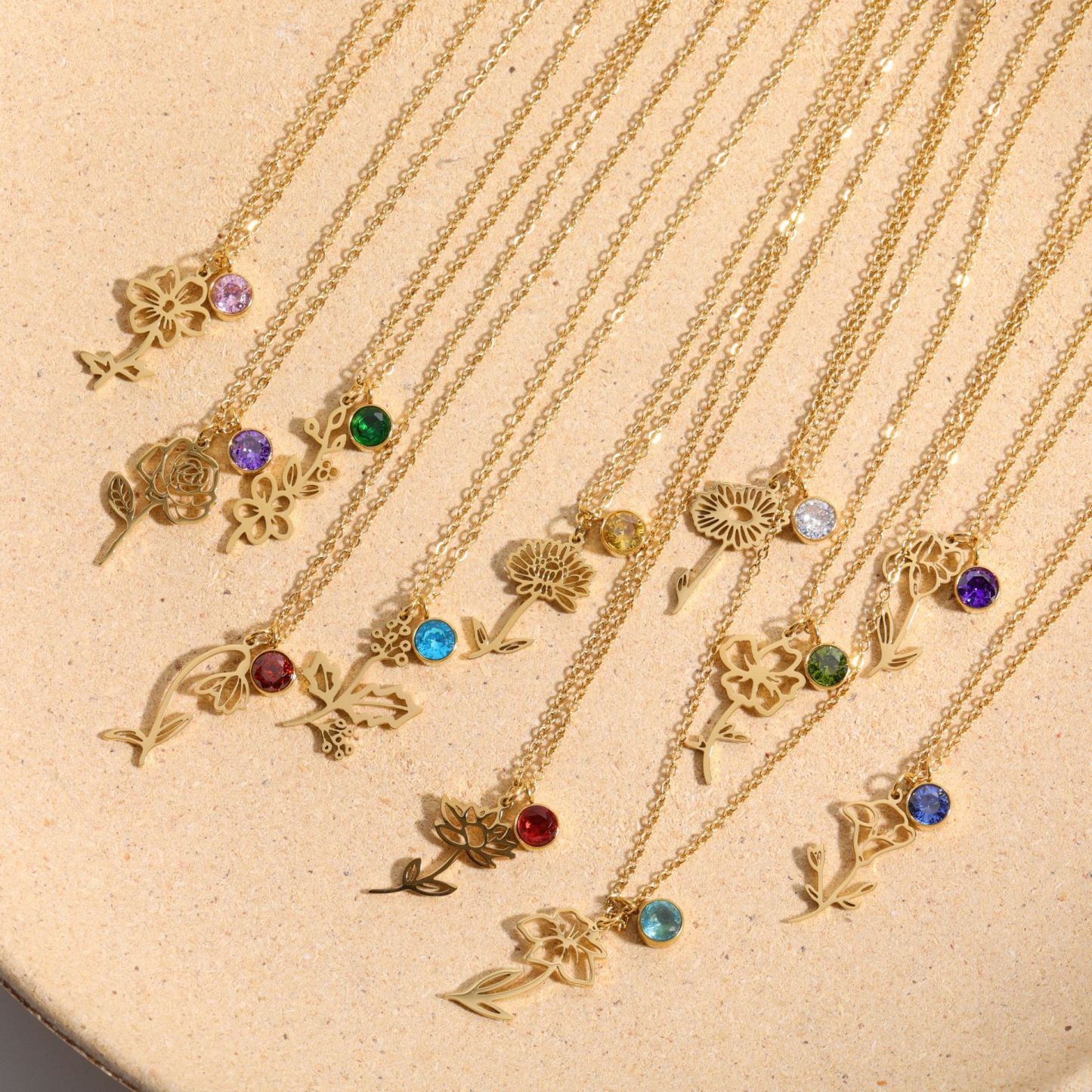 December Flower Clavicle Necklace For Mother's Day