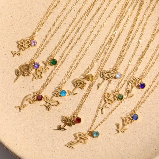 December Flower Clavicle Necklace For Mother's Day