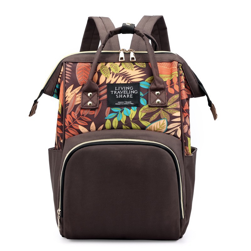 Colorful Maple Leaf Mommy Backpack 