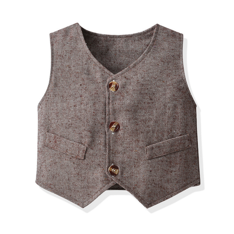  Three-piece Suit For Kids British Waistcoat Gentleman Suit