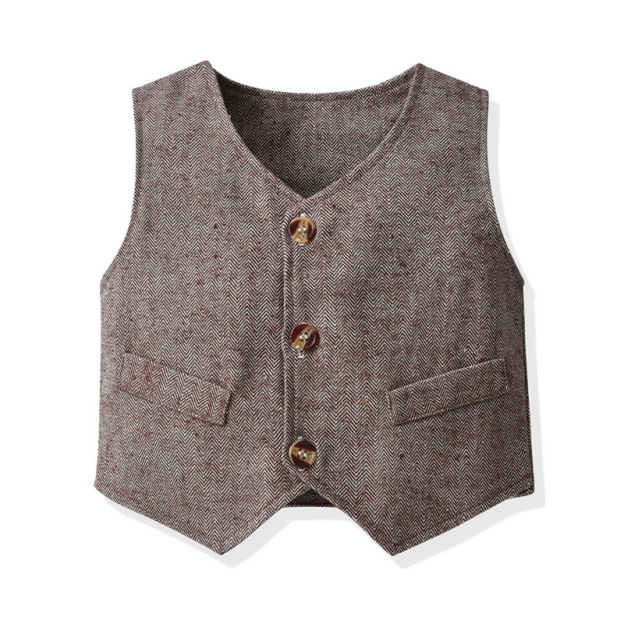  Three-piece Suit For Kids British Waistcoat Gentleman Suit