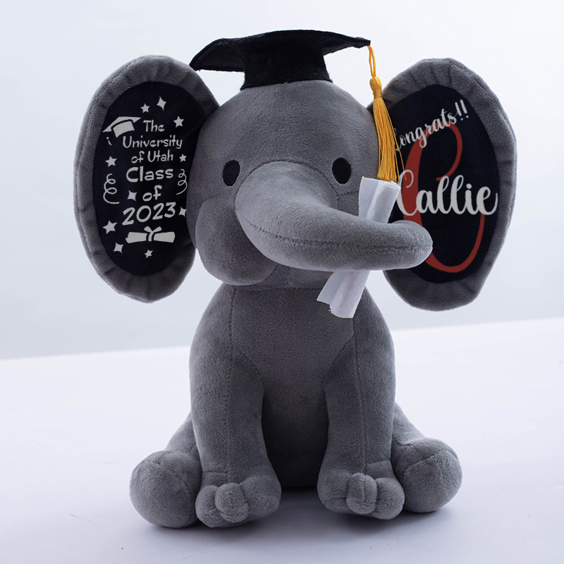 Personalized Graduation Keepsake Elephant