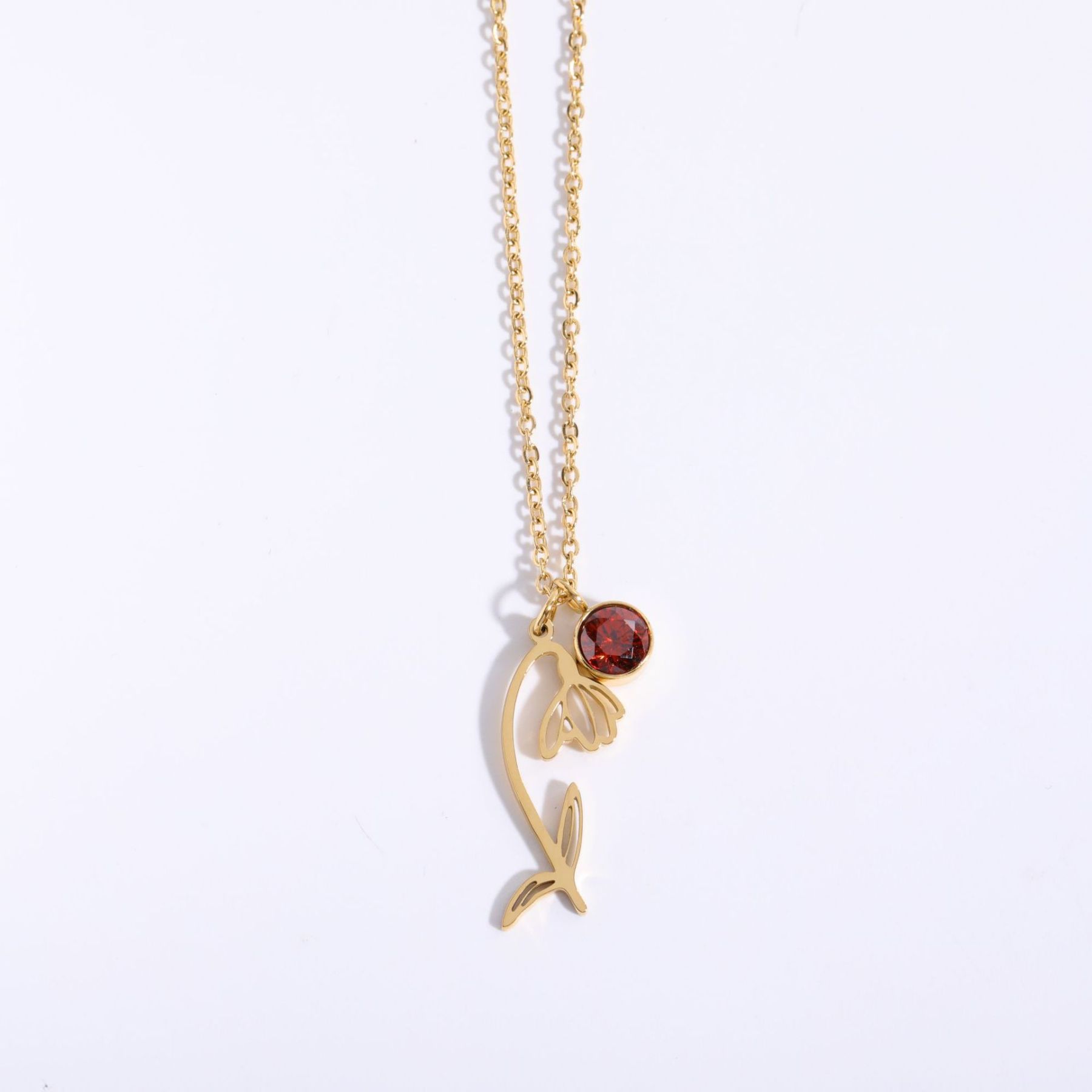 December Flower Clavicle Necklace For Mother's Day