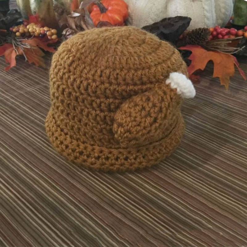 Hand-crocheted Parent-Child Chicken Drumstick Hat