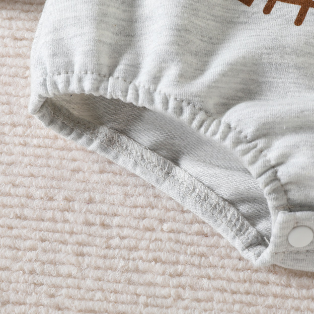 Alphabet Football Print Romper Long Sleeve