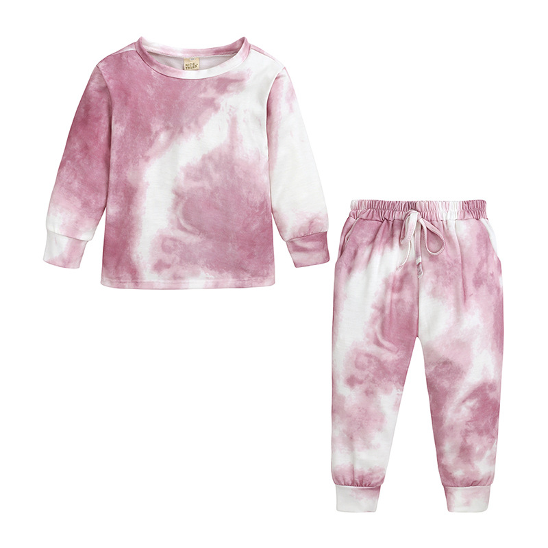 Tie-dye Print Kids Sports Suit Two-Piece Set